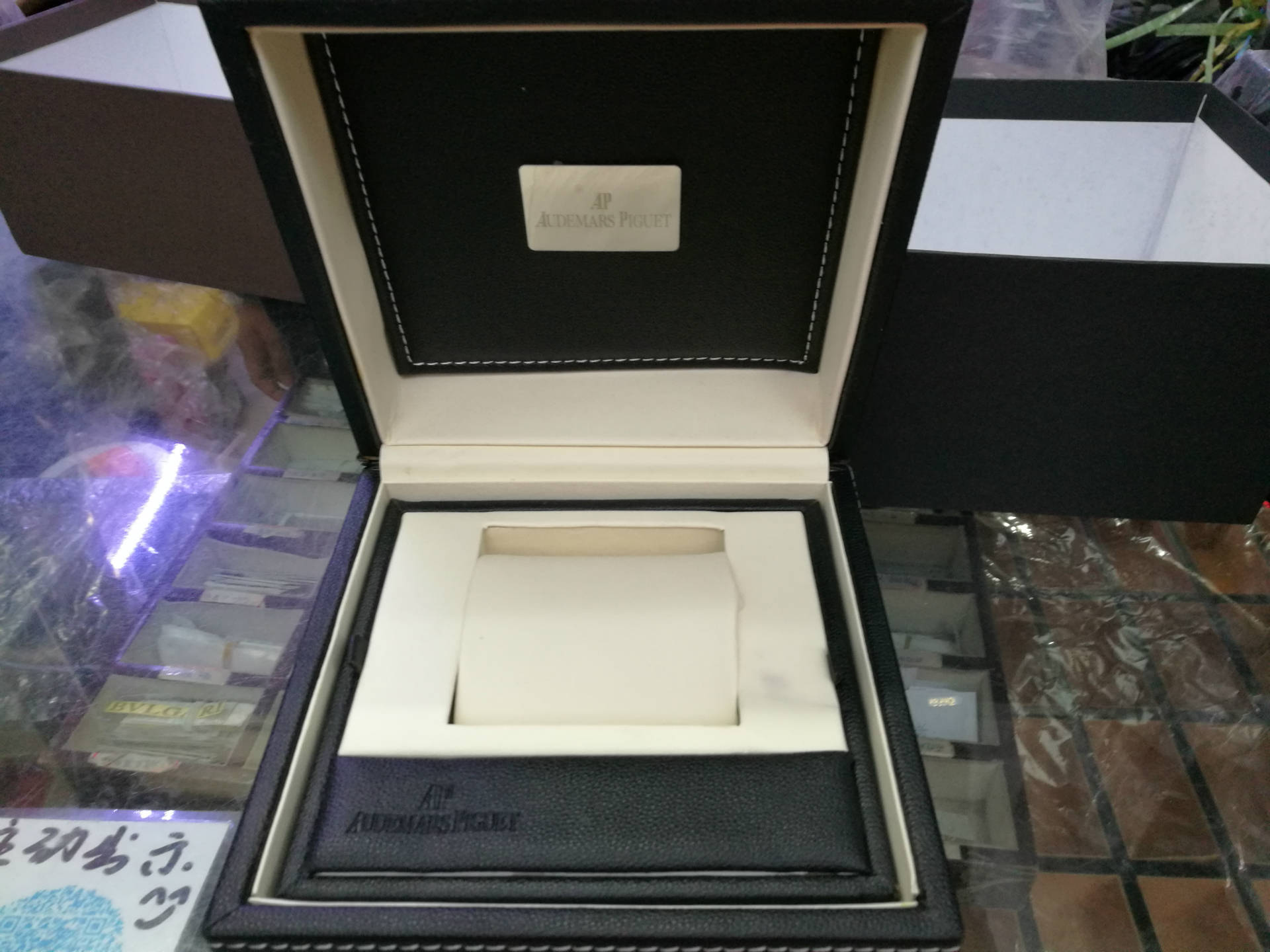 ap皮手表包装盒手表礼品盒子原装手表盒手表盒子全套带书袋