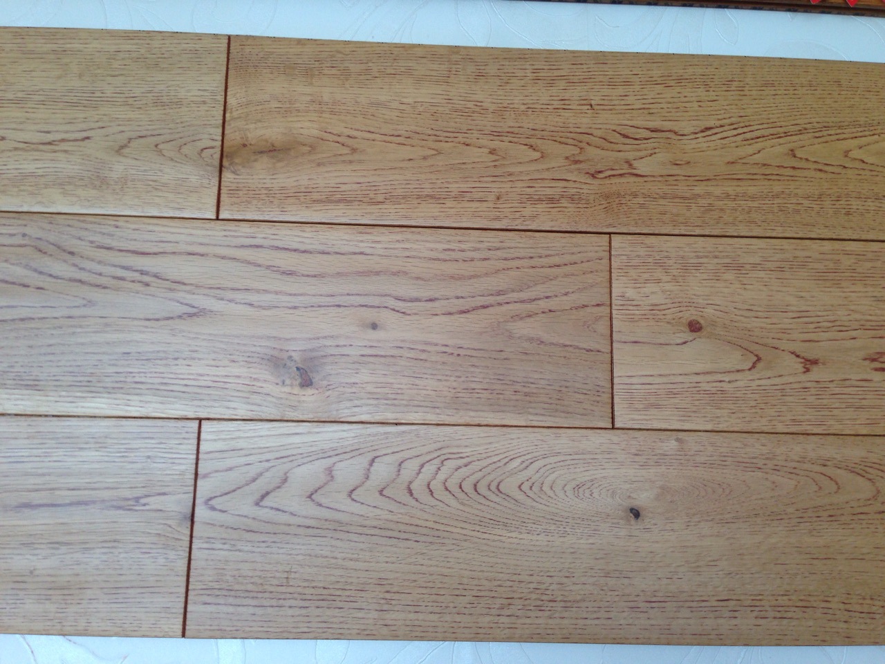 厂家直销批发橡木实木地板手刮纹仿古杏黄色-木质板材产业网