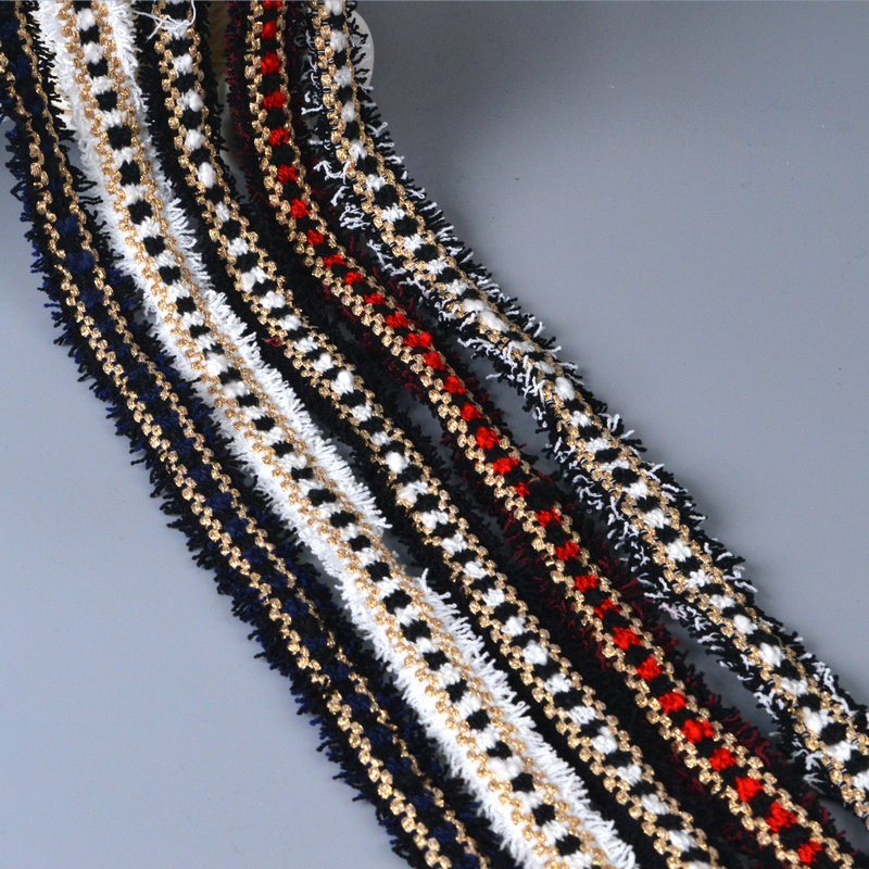 厂家批发 韩国小香风花边织带编织毛边织带