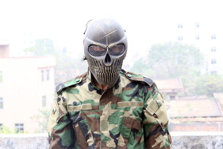 阻击者新款骷髅面具cs野战防护面罩万圣节舞会面具电影道具