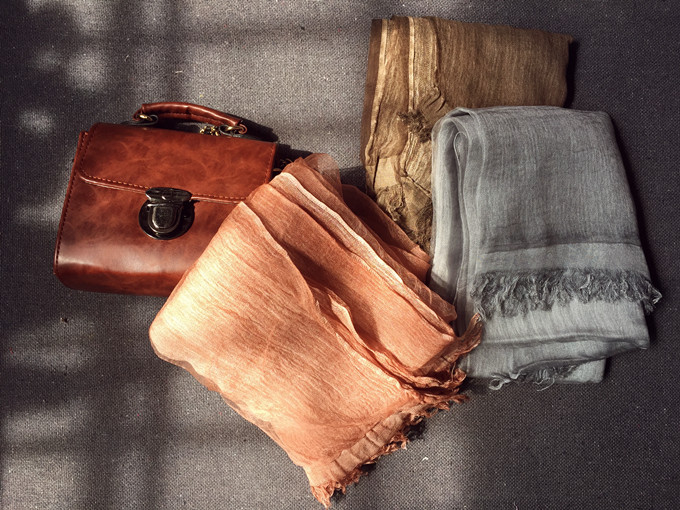 棉麻百搭皱褶围巾渐变色条纹弹性情侣百搭丝巾披肩围巾批发