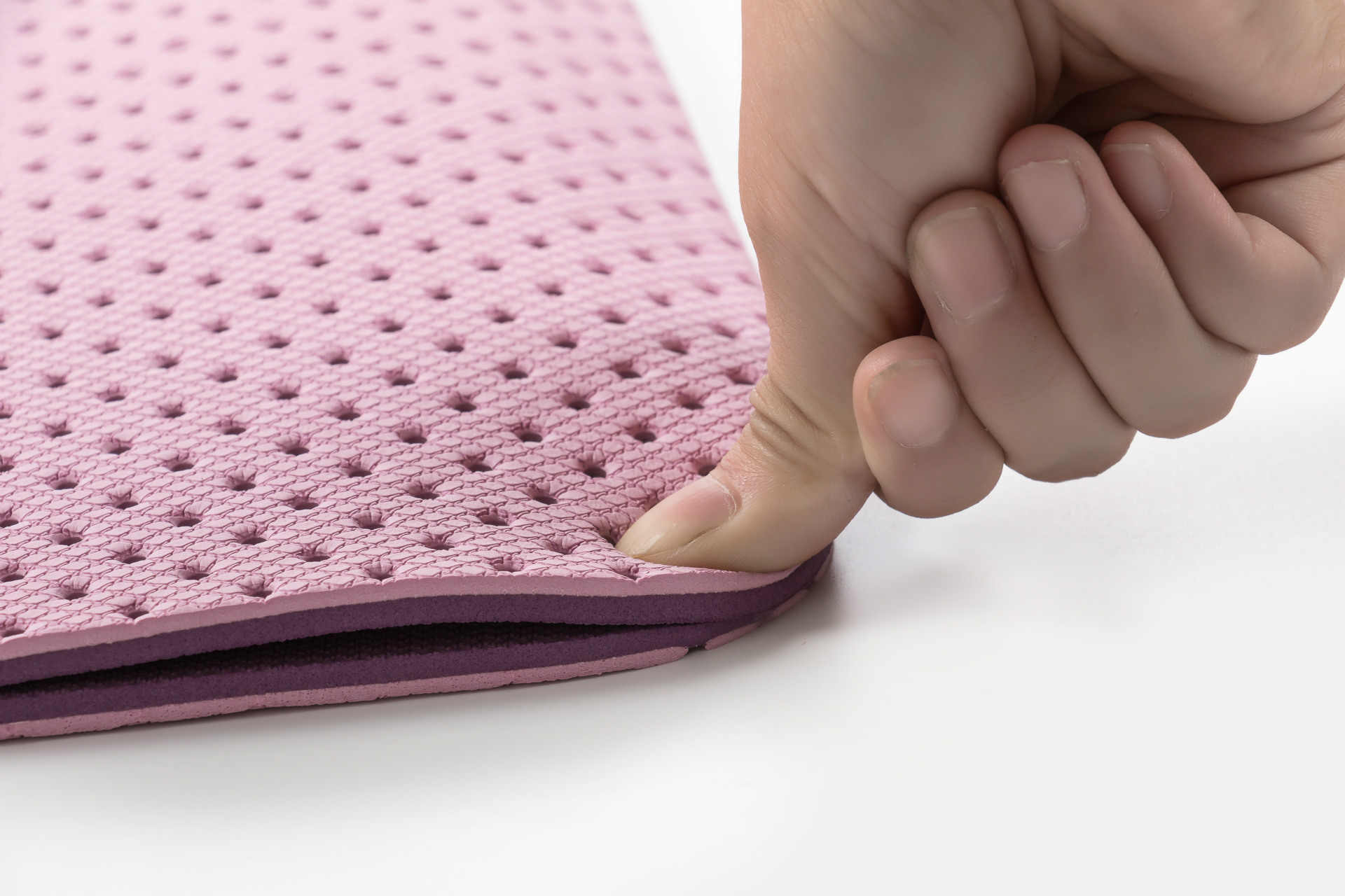 tpe蜂窝瑜伽垫 双色环保无味 蜂巢透气健身垫加宽 tpe环保瑜伽垫