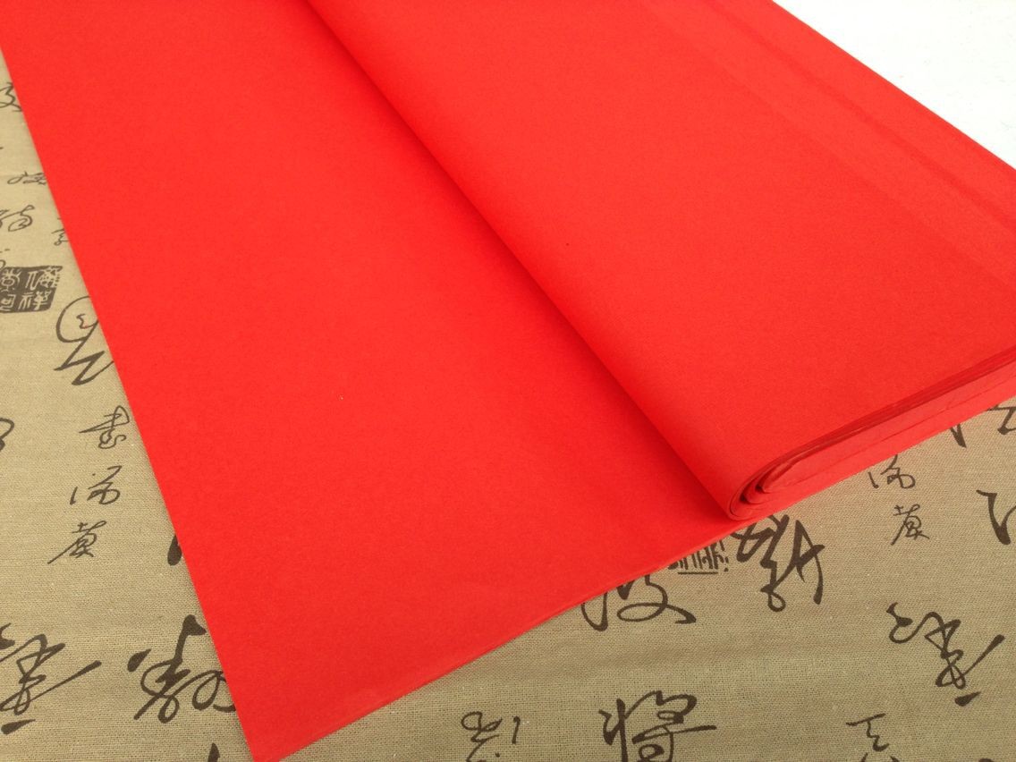 四尺大红生宣色宣 双面红 书法剪纸对联专用红纸 厂家直销