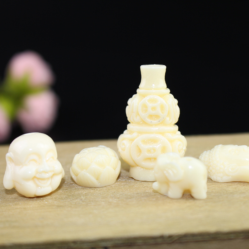 树脂仿象牙佛像小吊坠佛珠手链吊坠diy佛珠饰品配件