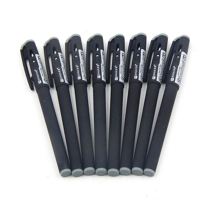 吉诺f-16中性笔 磨砂杆啫喱笔 0.5mm办公水性笔 学生考试必备水笔