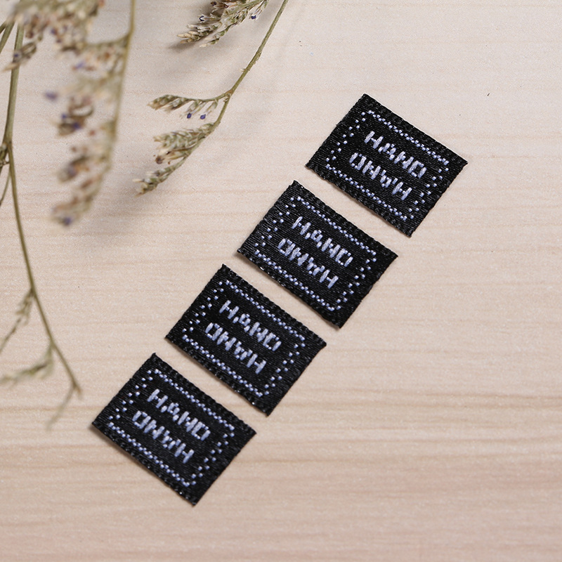 现货包邮服装辅料布标高档织标全棉涤纶织边印刷领标衣标厂家定制