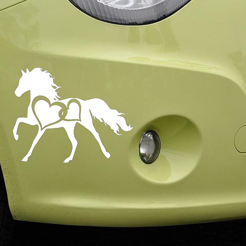 现代时尚外贸装饰车贴 精美爱心马图案汽车贴 车身贴dc3050