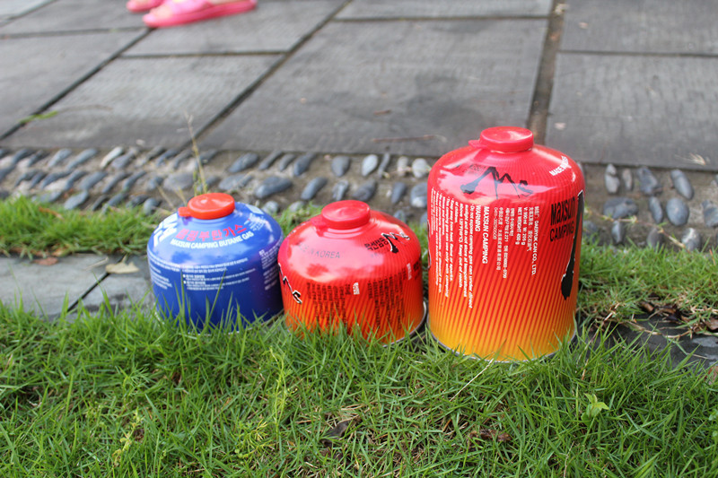 脉鲜红色扁气罐 野外野炊气罐 户外燃料