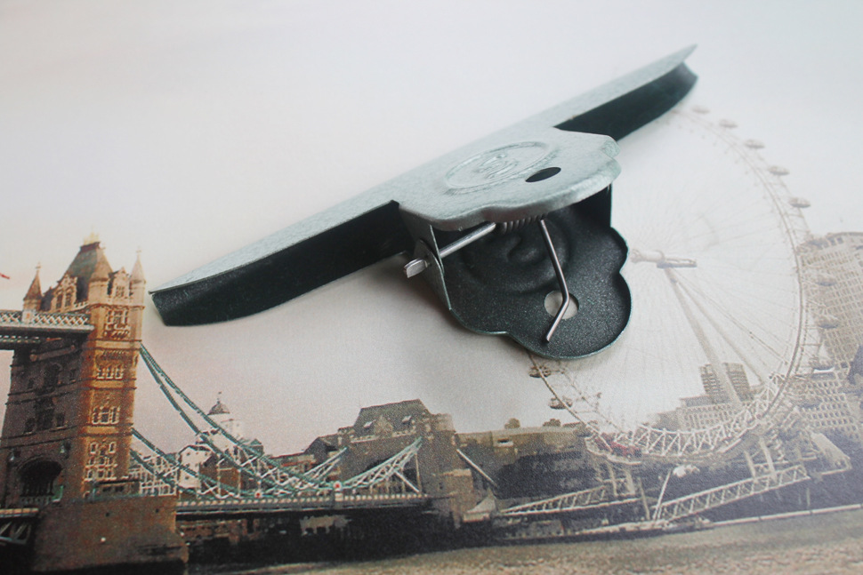 绿漆金属夹 高山形夹力大铁夹子 票据夹不锈钢票夹 长度180mm