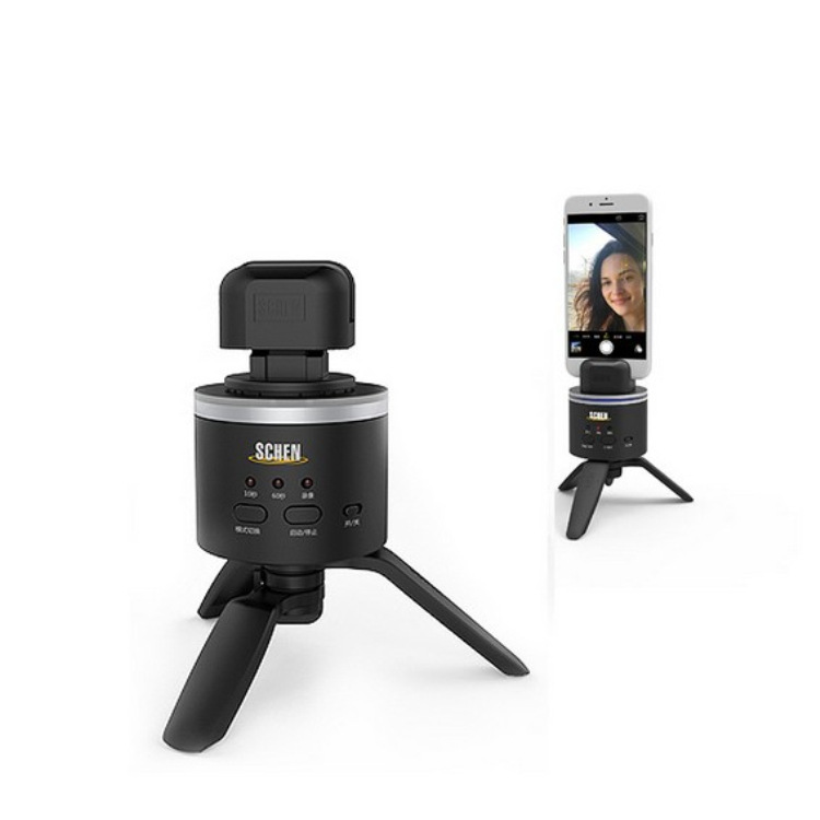 拍拍360全景云台延时手机自拍杆360全景电动迷你摄影机辅助自拍杆