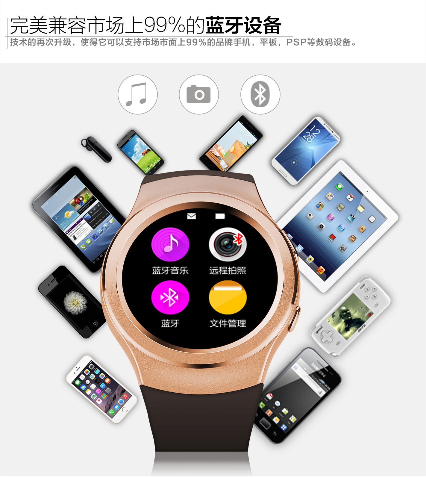 g3智能插卡电子手表全圆心率健康监测蓝牙