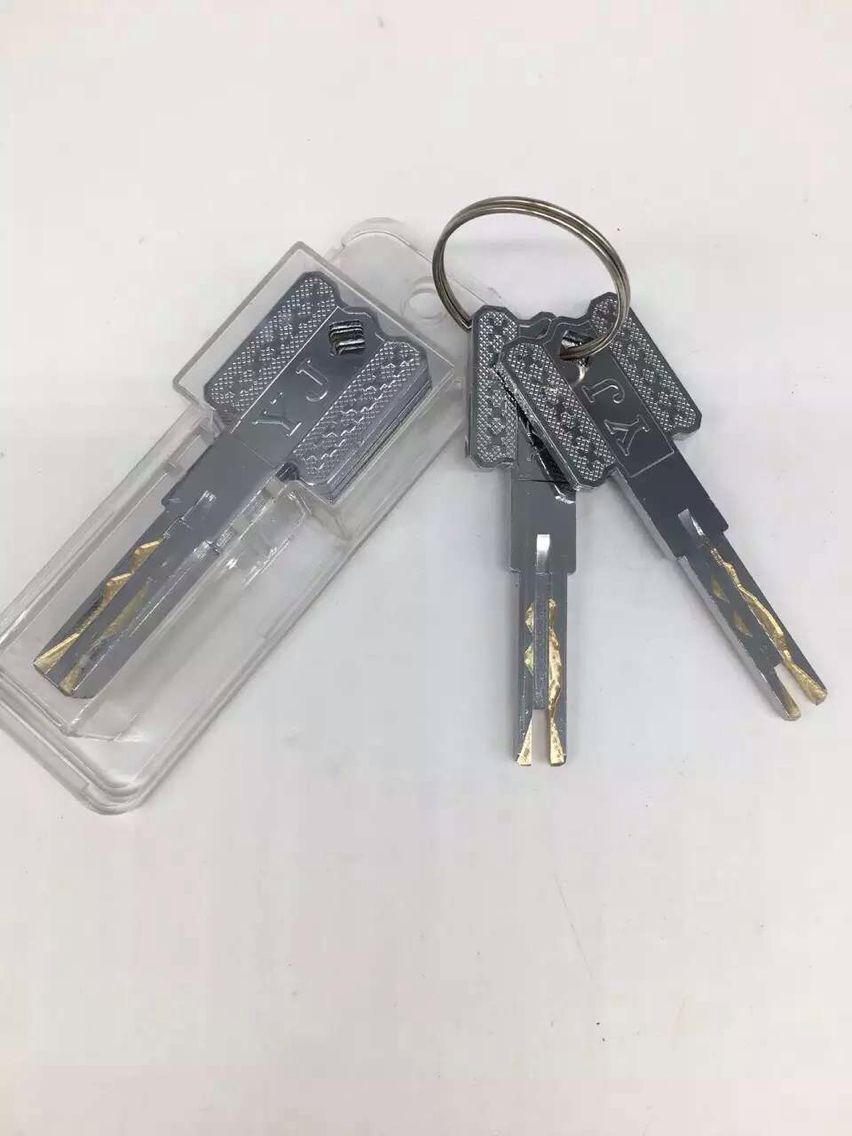 防盗门锁芯叶片锁心全铜 铜钥匙 超c级锁