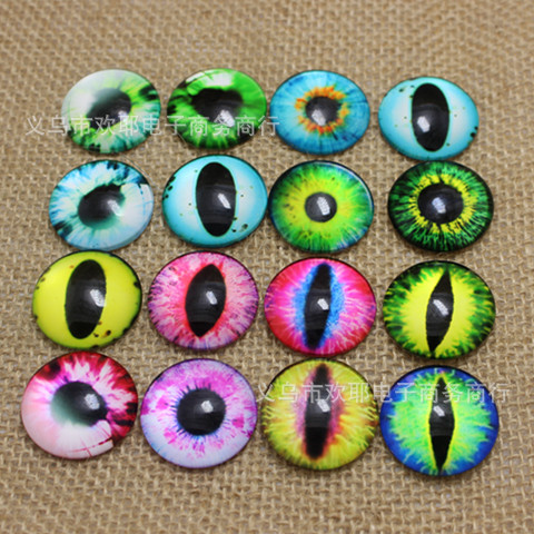 diy时间宝石 卡通形象 眼睛贴纸 玻璃宝石贴片 25mm 1612