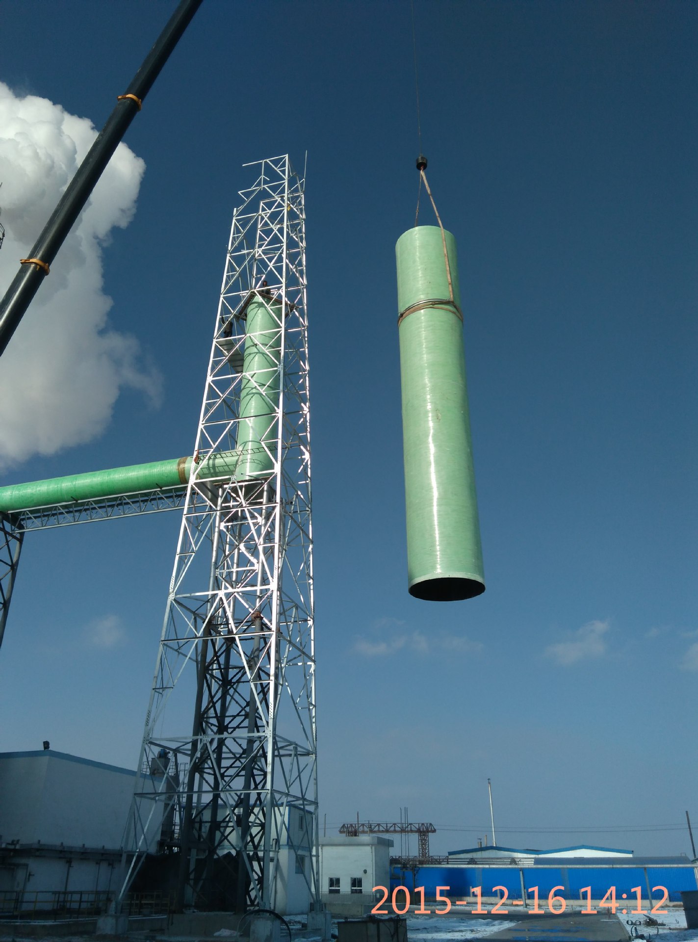 自立式玻璃钢烟囱钢结构烟囱钢结构玻璃钢烟囱