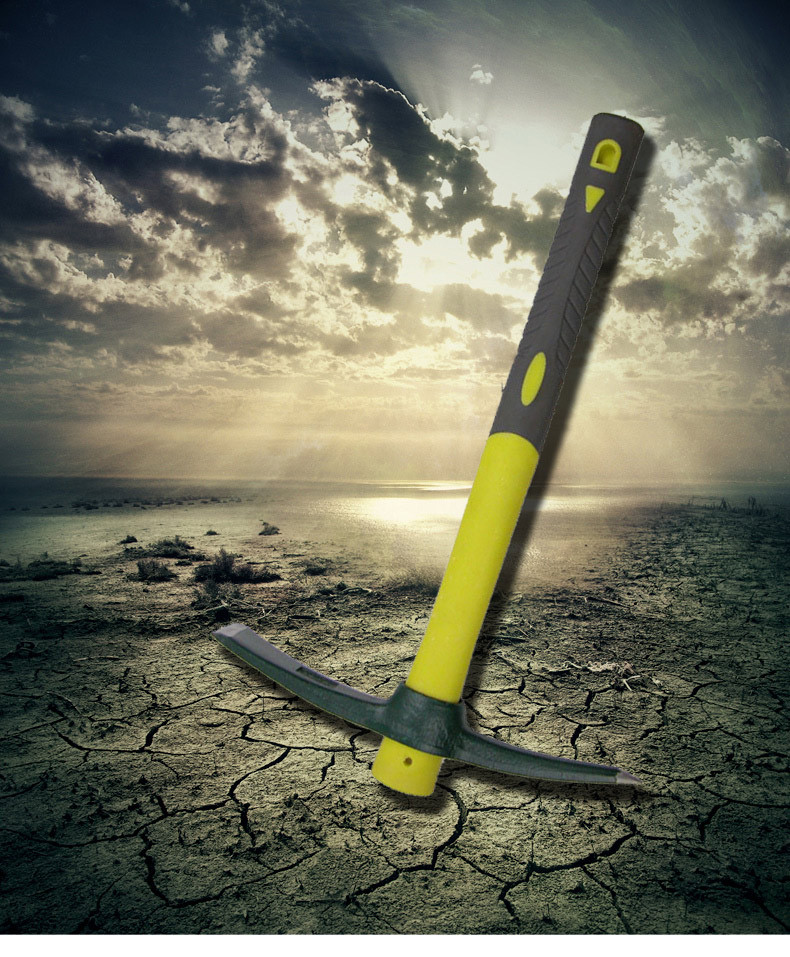 户外小号洋镐军工镐工兵铲镐锹 登山用镐 消防逃生工具