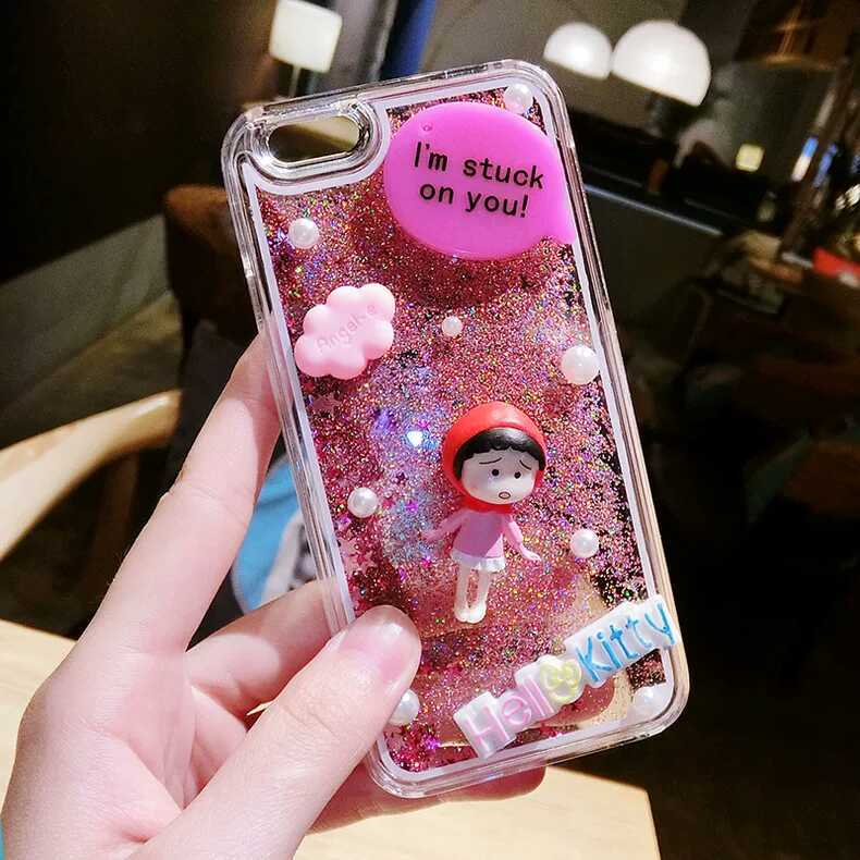 韩国流沙苹果6plus手机壳iphone6s卡通全包软壳可爱液体保护套女