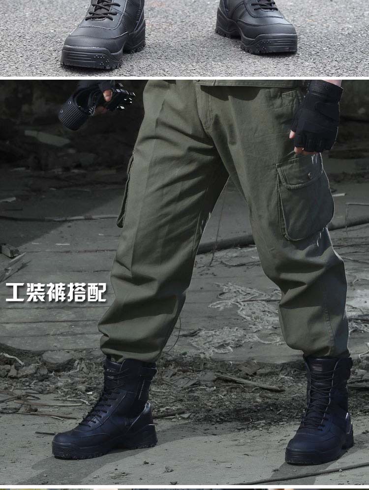 厂户外军靴男黑色特种兵战术作战靴沙漠作训靴高帮军鞋春秋冬耐磨