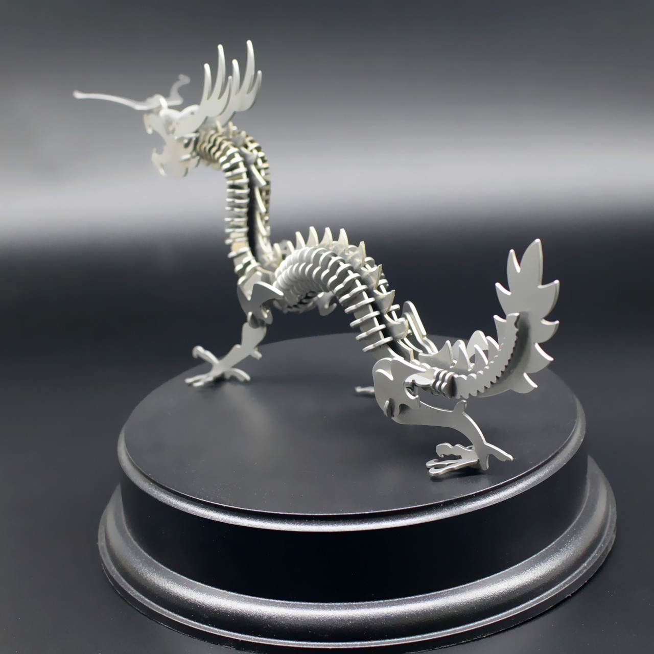 金属工艺品 3d金属拼图 中国龙diy全金属摆件 模型拼图一件代发