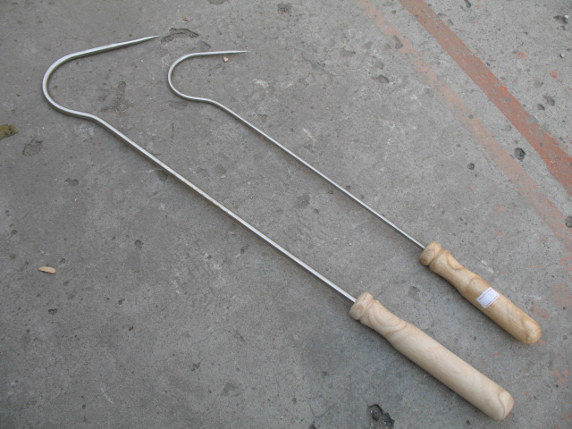 木柄圆尖独节搭钩 冰钓钩鱼器 锚鱼搭钩锚钩挠钩冬钓冰钓用品