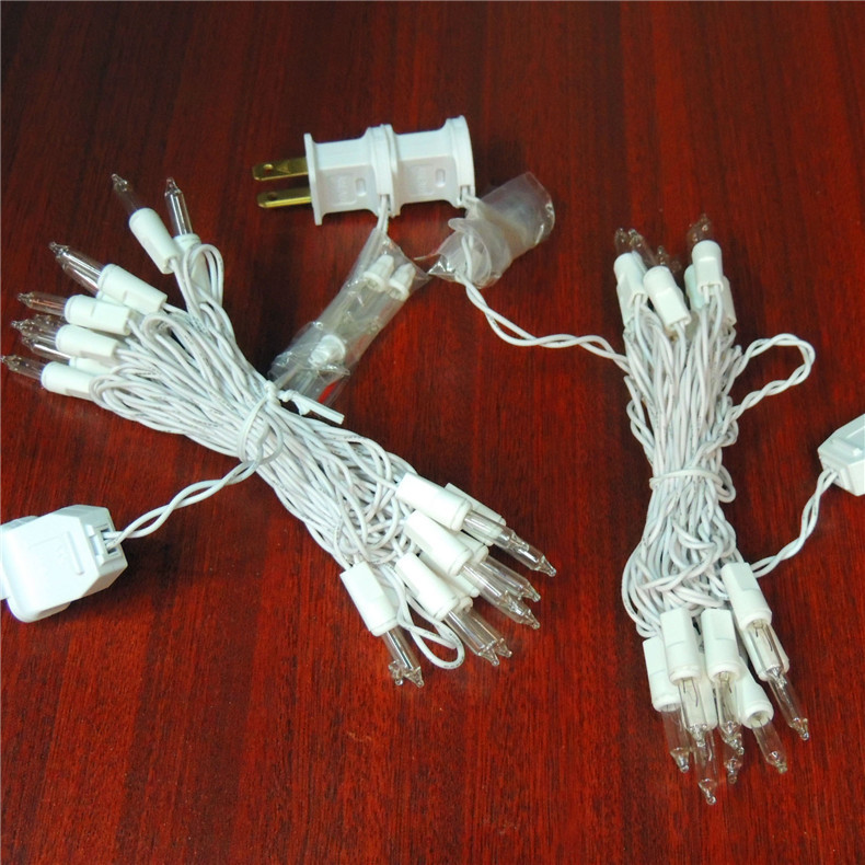 彩灯灯串尖泡灯泰国线球灯七彩串球灯藤球灯用灯线20头白色