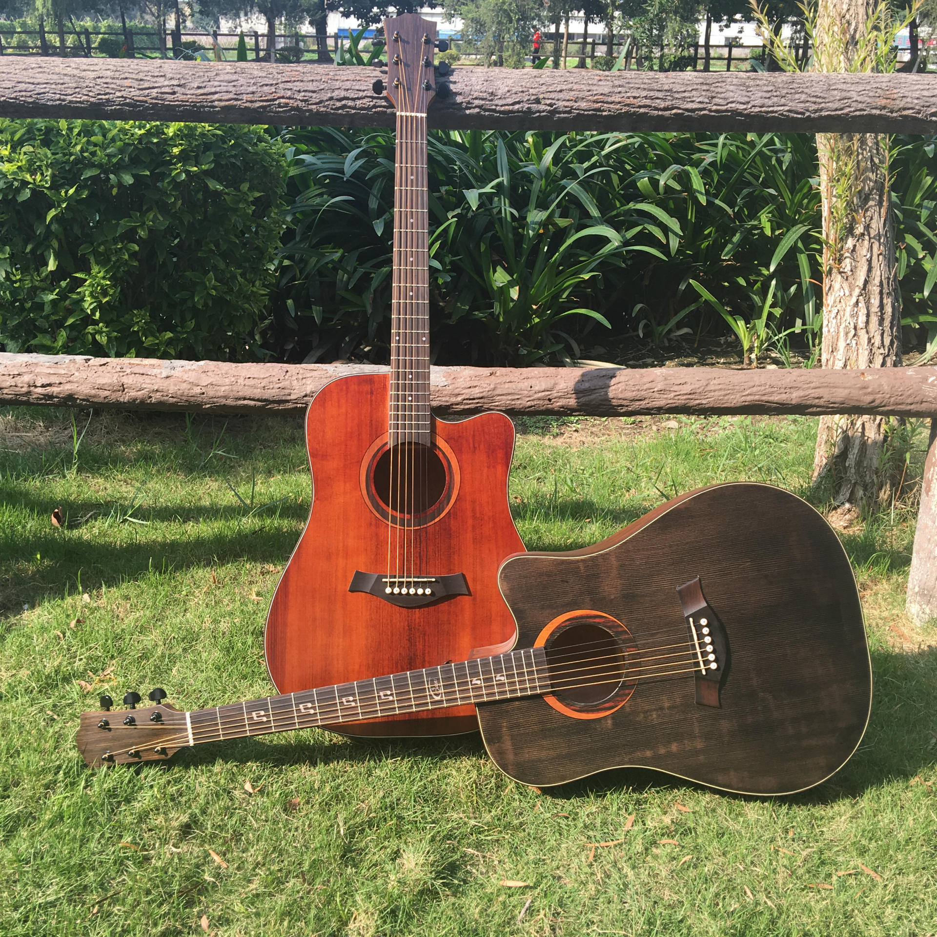 面单41寸民谣单板吉他复古擦色初学入门练习个性jita可装电箱