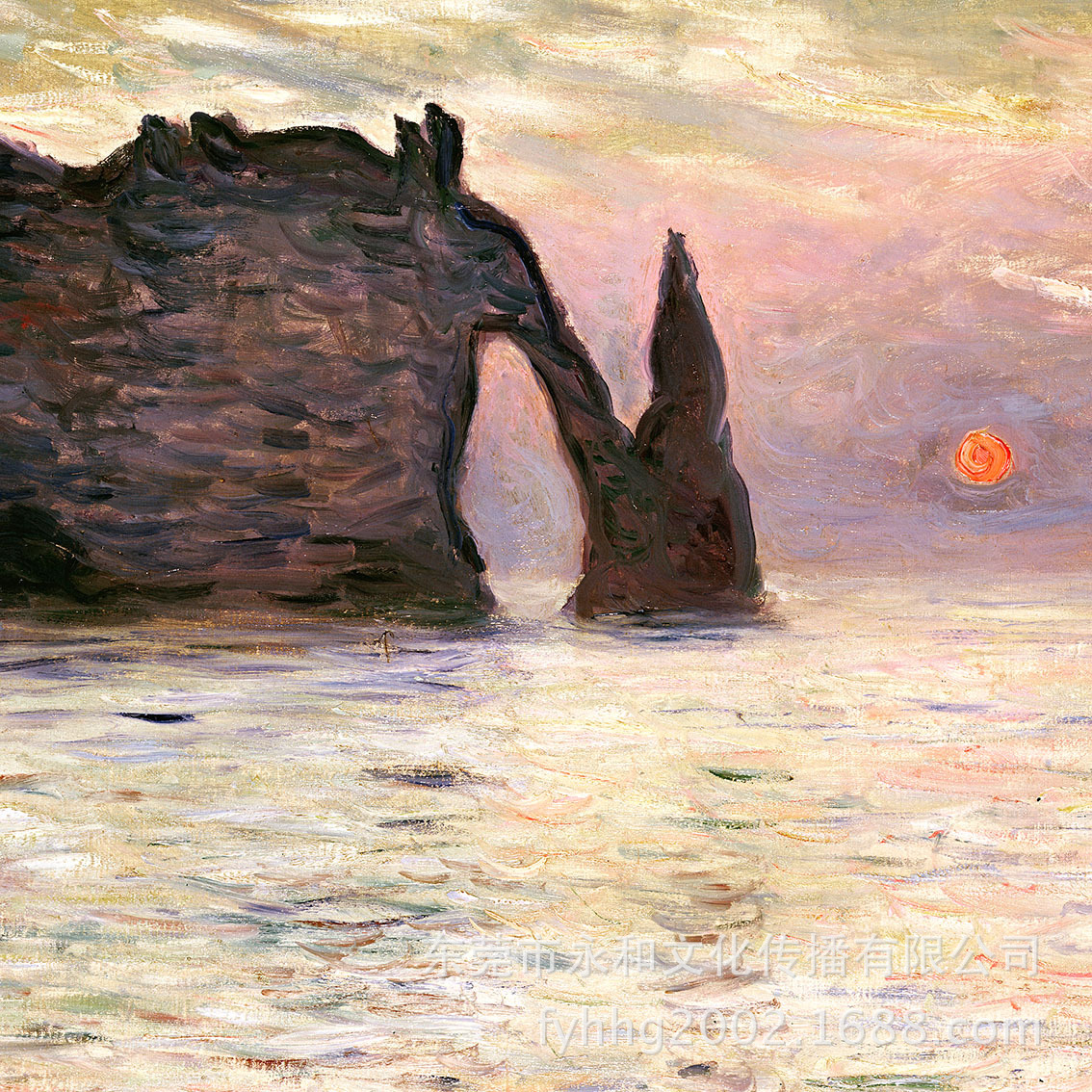 【西方经典风景油画】博物馆级高清复制厂家批发莫奈法莱斯象鼻山