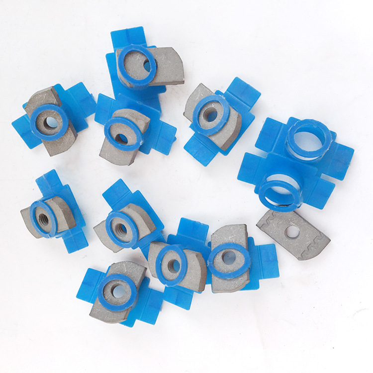 厂家直销塑翼螺母c型钢垫块方块螺母配件塑翼螺母不锈钢弹簧螺-螺母