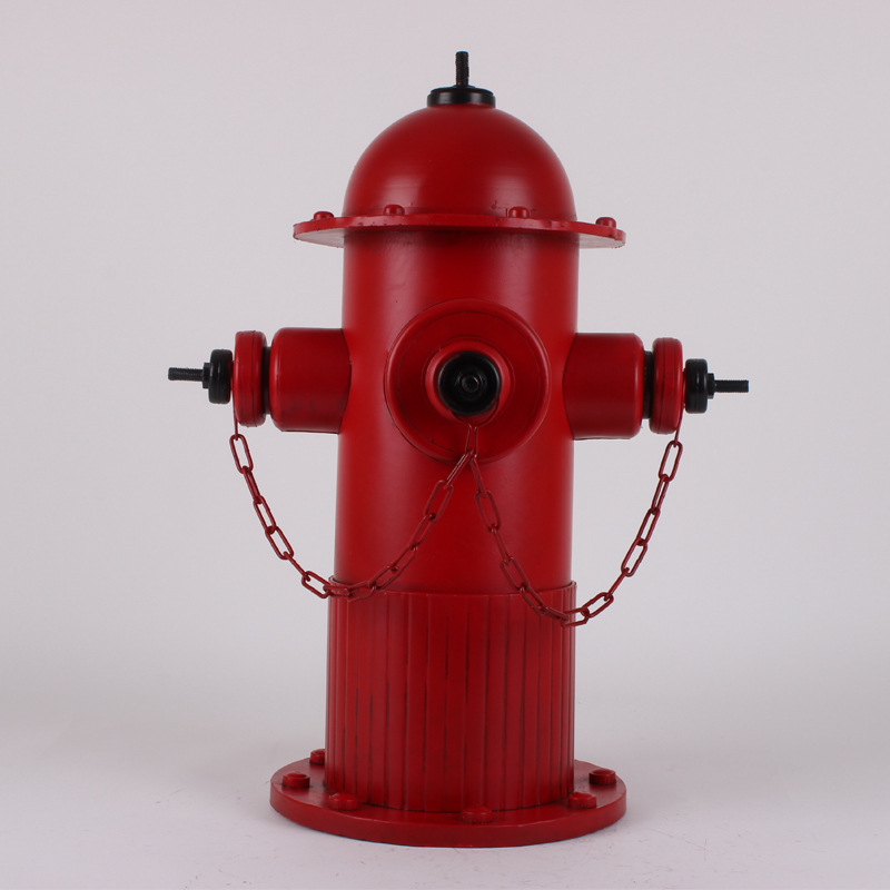复古创意铁艺手工消防栓模型影楼摄影拍摄道具装饰品落地摆件