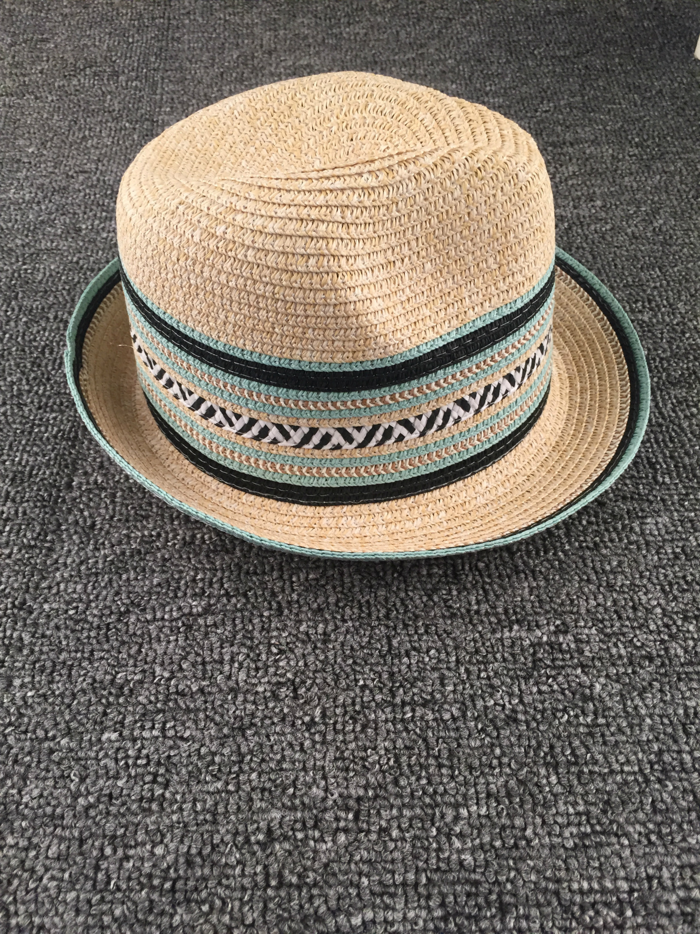 厂家定做夏季新款韩版费多拉帽 百搭草编织男士礼帽 草帽批发