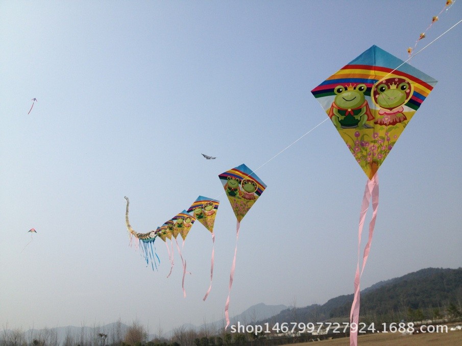 串风筝 pe风筝 厂家直销 专注风筝事业20年 20个一串 放飞效果好