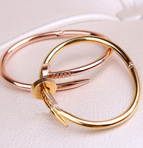 韩国时尚玫瑰金钛纲手镯 螺丝钉子手镯手环 手饰首饰小饰品钢手镯
