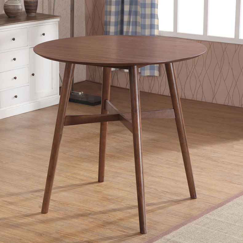 厂家批发 简约时尚实用客厅咖啡厅实木圆桌圆形餐桌防滑饭桌