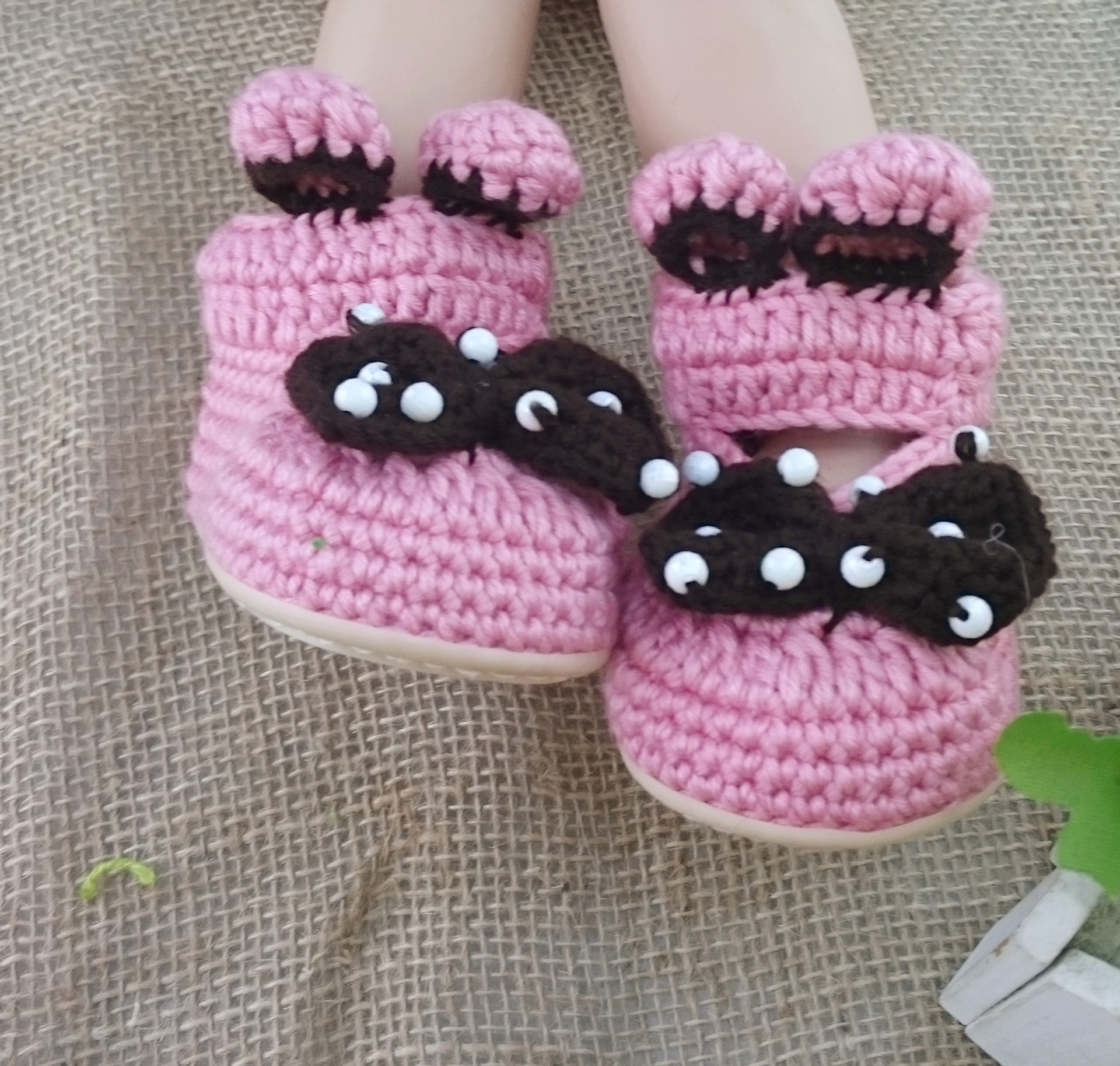 毛线针织毛线童鞋宝宝软底春季学步鞋0-1-2岁男女婴儿鞋