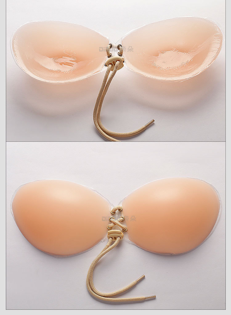 拉拉女神硅胶隐形文胸一片式拉绳隐形内衣生物胶硅胶文胸隐形胸贴