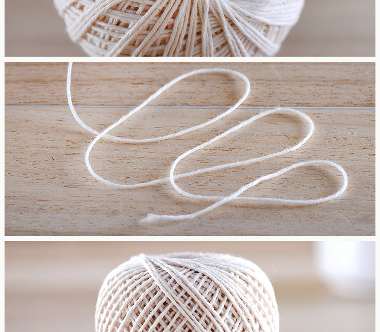 5mm白色棉线球 服装辅料粽子绳 圣诞棉线捆绑绳 吊牌绳棉绳