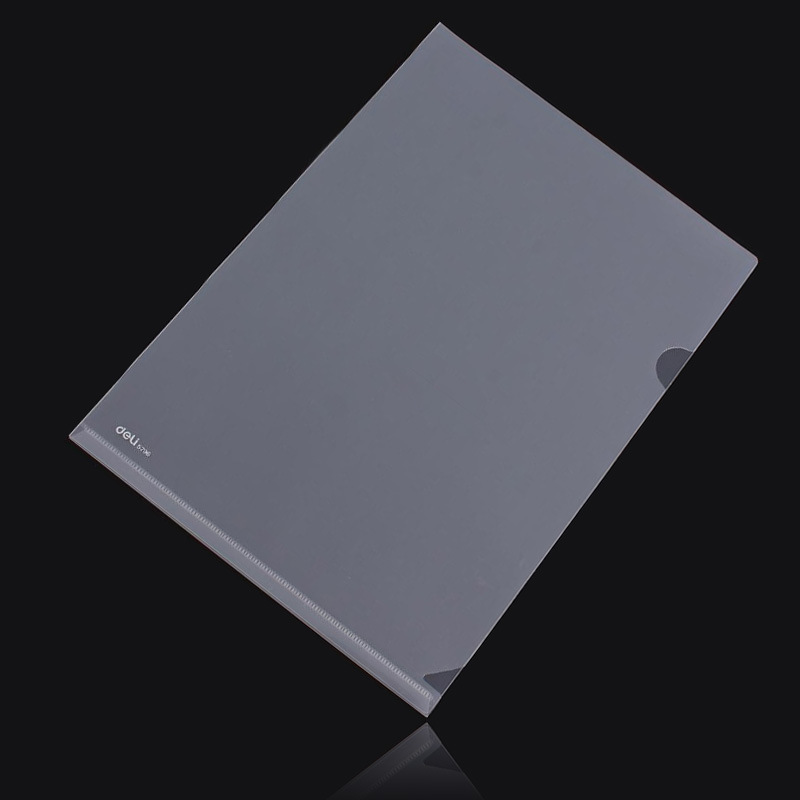 得力5706单片夹 a4透明单页夹单片文件保护套 l型二页文件分类袋