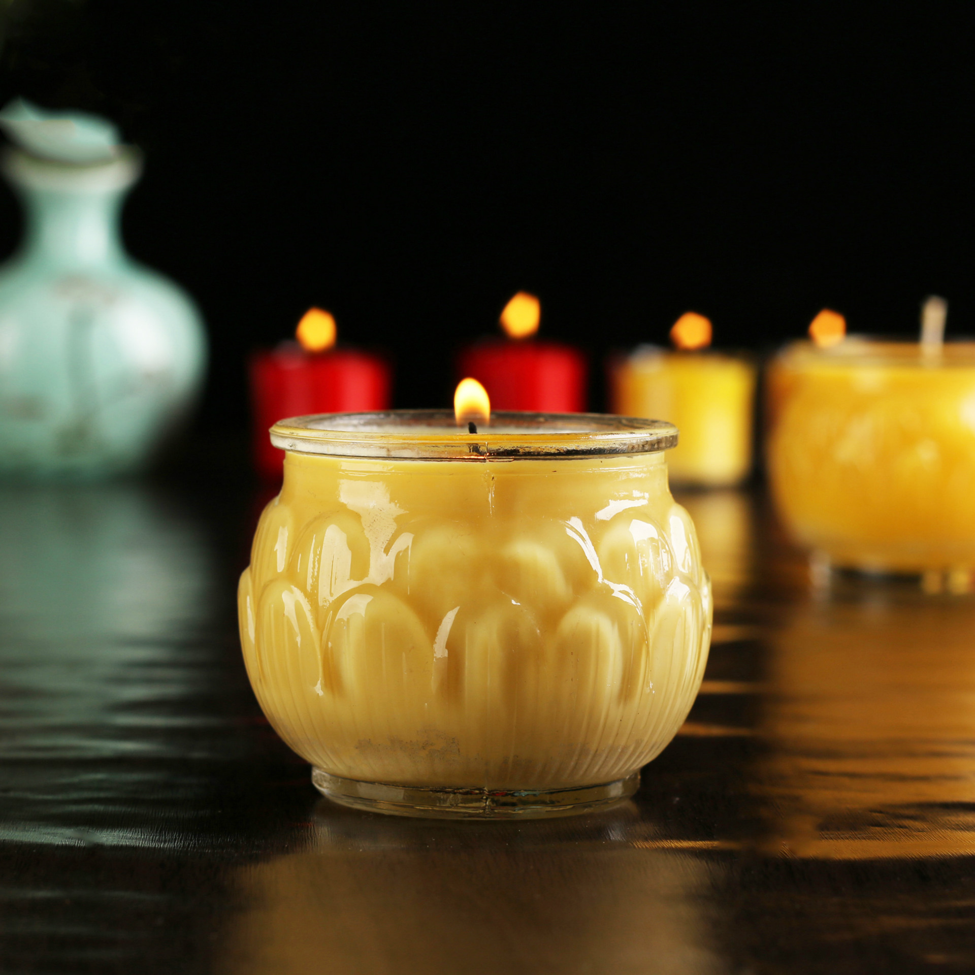 平口莲花酥油24小时纯天然供佛蜡烛祈福灯长明灯佛前灯供灯环保灯