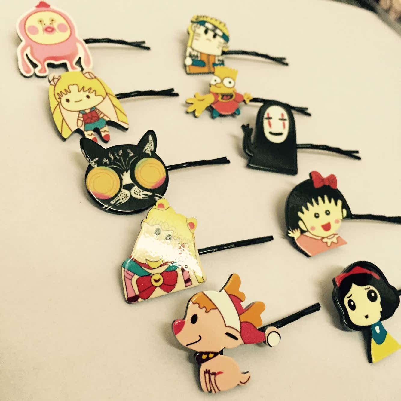 日本动漫卡通人物发饰屁桃君香蕉大舌头一字夹发夹鸭嘴夹