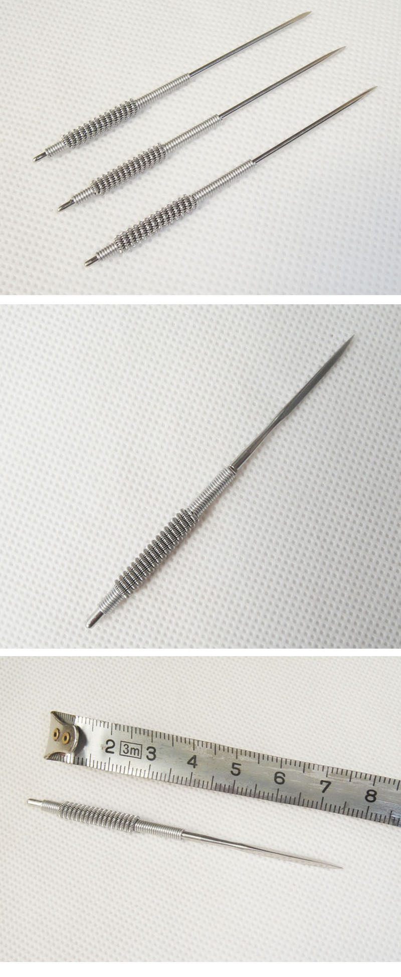 品名:大鹅脖锋针 环柄三棱针 放血针《大中小》此价格为小号价格商品