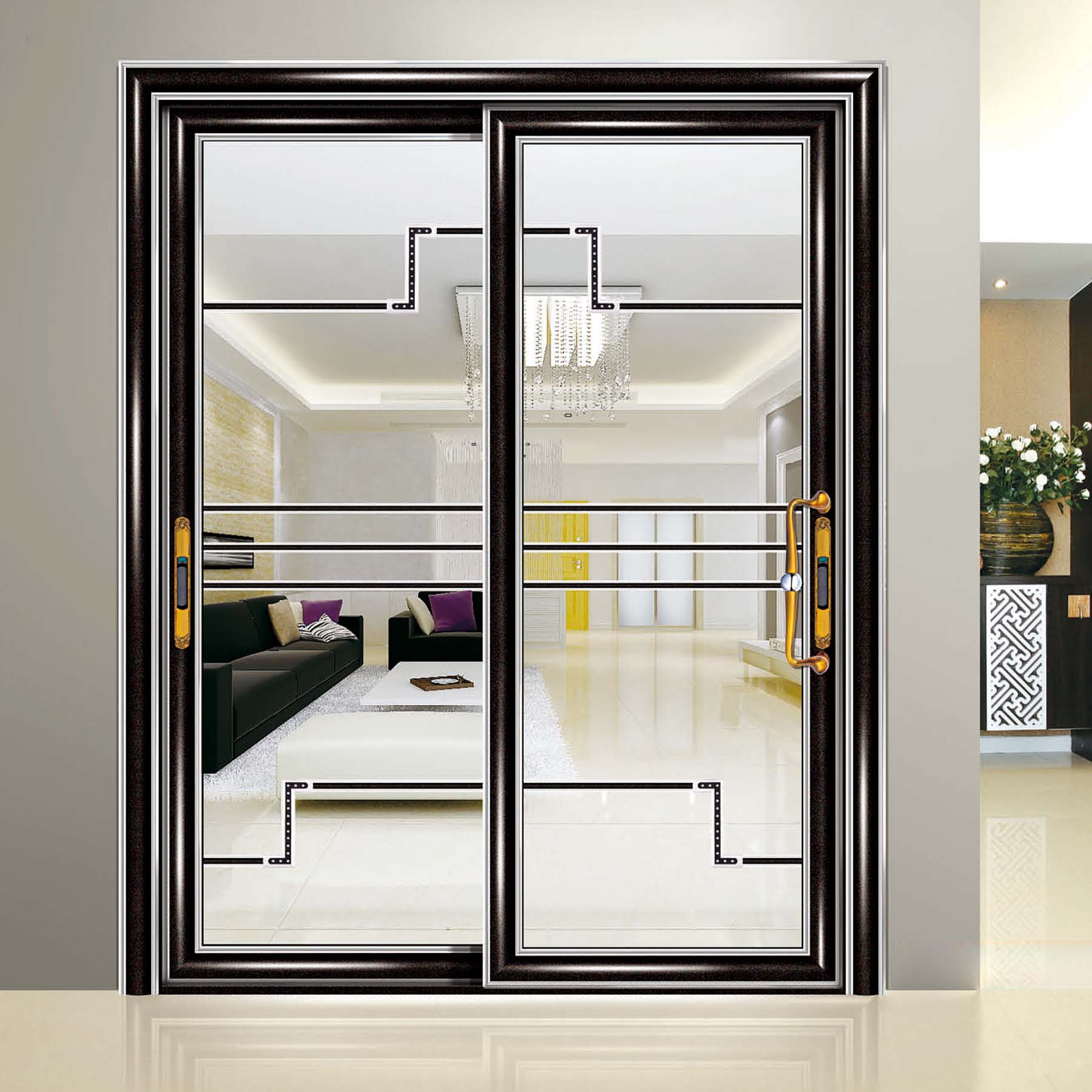 蒙特欧铝合金推拉门 厨房推拉门 厨房吊趟门