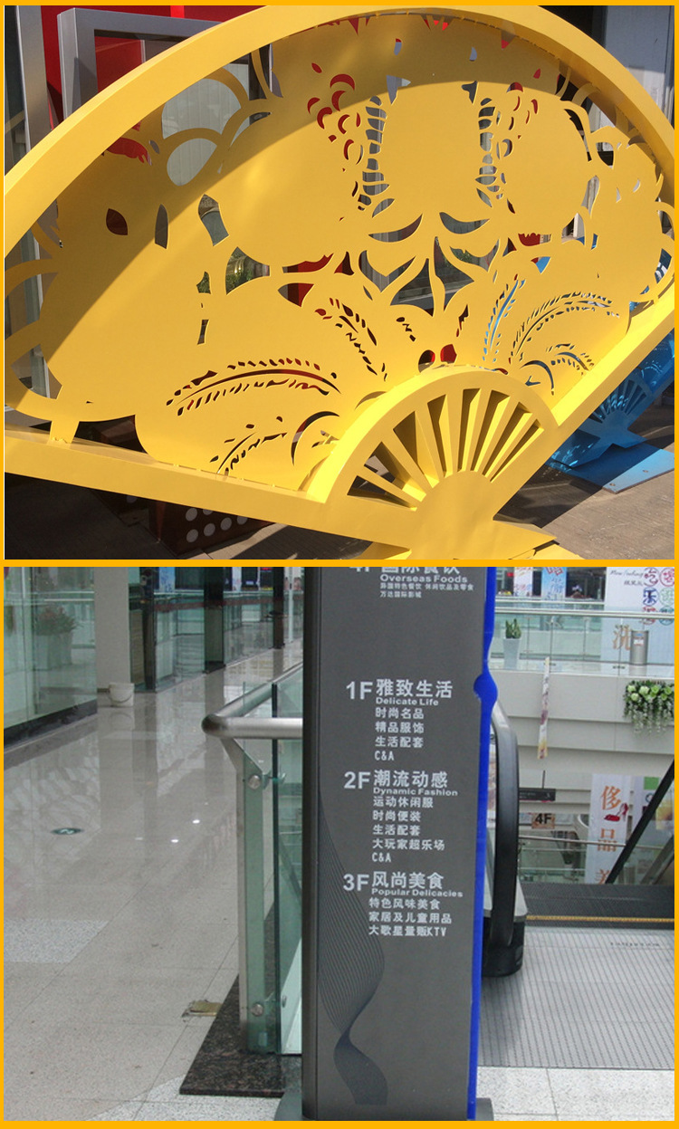 户外立式导向牌不锈钢铁皮烤漆导视牌小区商场停车场指示牌制作_广告