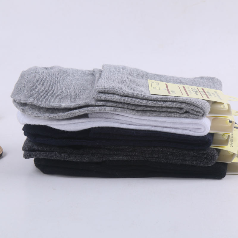 144 Pin Pure Color Cotton Men's Mid-Calf Classic Solid Color Business Athletic Socks Stall Sales Volume Product Wholesale