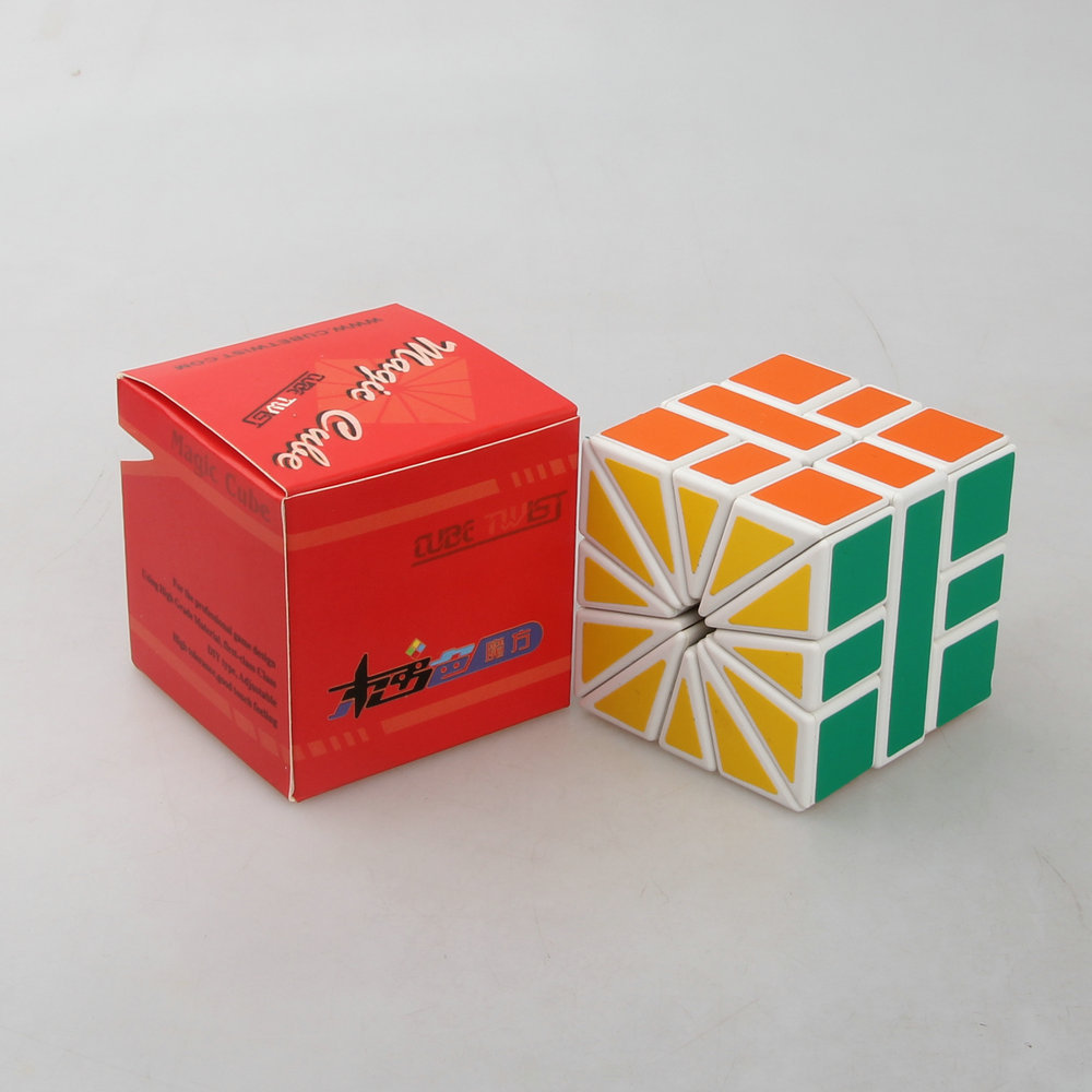 【梯色 sq2魔方 白色】square ii 扇形魔方 3层 sq2 白底魔方