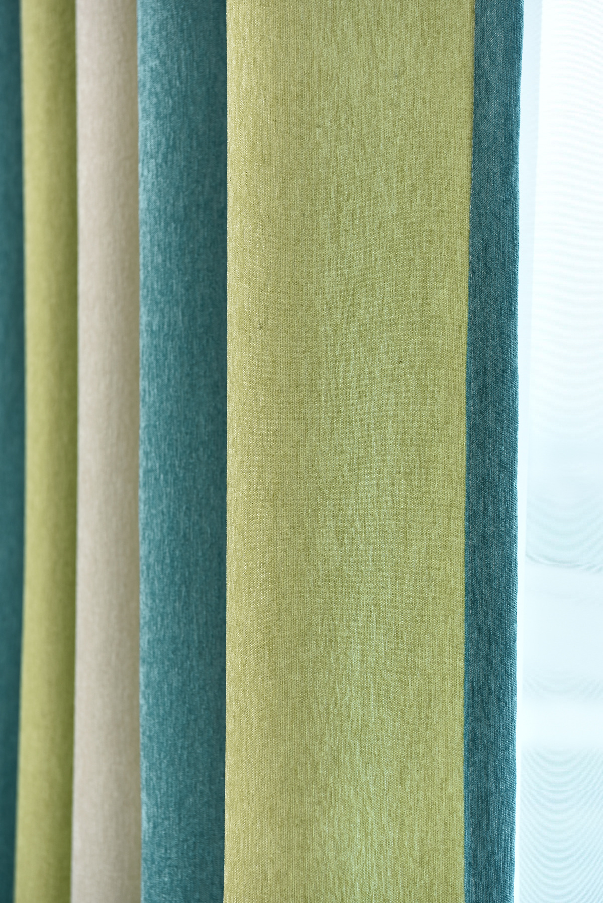 加厚双面雪尼尔条窗帘布纹麂皮绒面色织提花套色隔音遮阳隔热成品