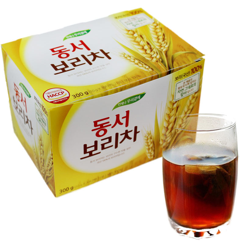 韩国进口儿童休闲食品零食批发去火冲调饮品东西大麦茶300g*24盒