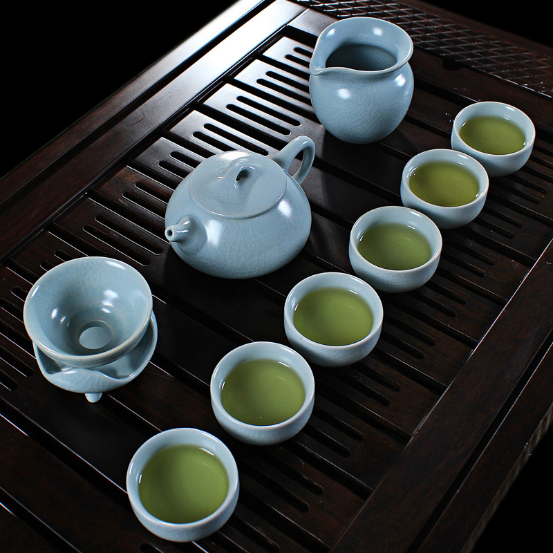 新品上市厂家直销高档汝窑茶具套装 功夫茶-茶碗,茶壶,茶具套装
