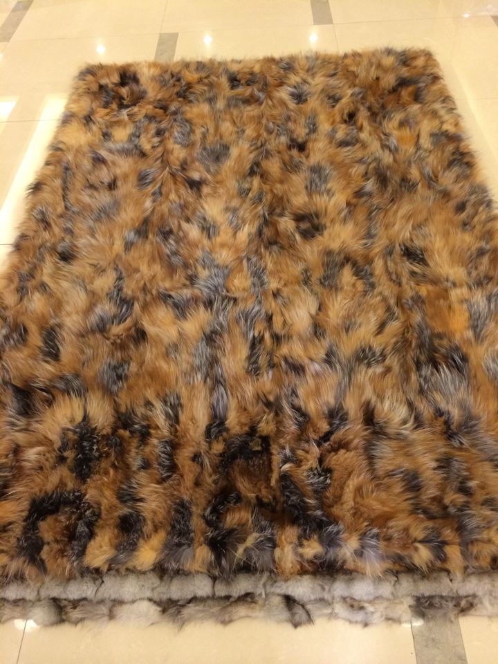 定制样板房狐狸毛客厅地毯床毯瑜伽垫飘窗真皮真毛皮草厂家直销