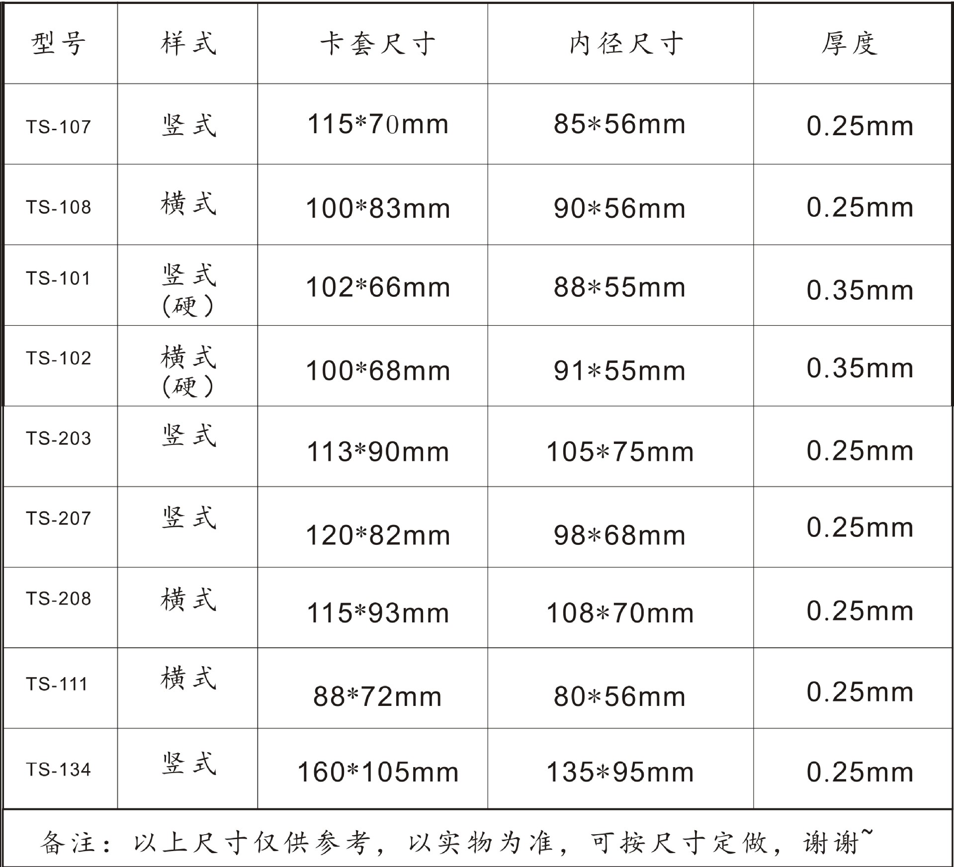 【厂家直销 专业定做】竖式pvc硬胶厂牌卡套 学生证件套 加厚35丝