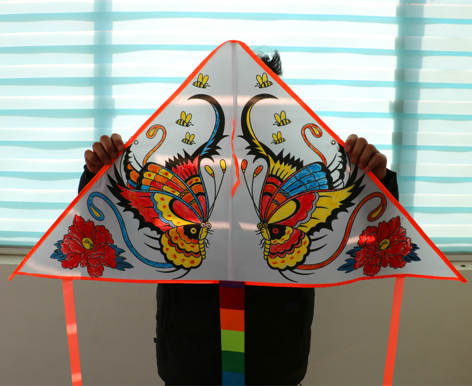 手工diy风筝空白风筝涂鸦填色风筝厂家直销批发