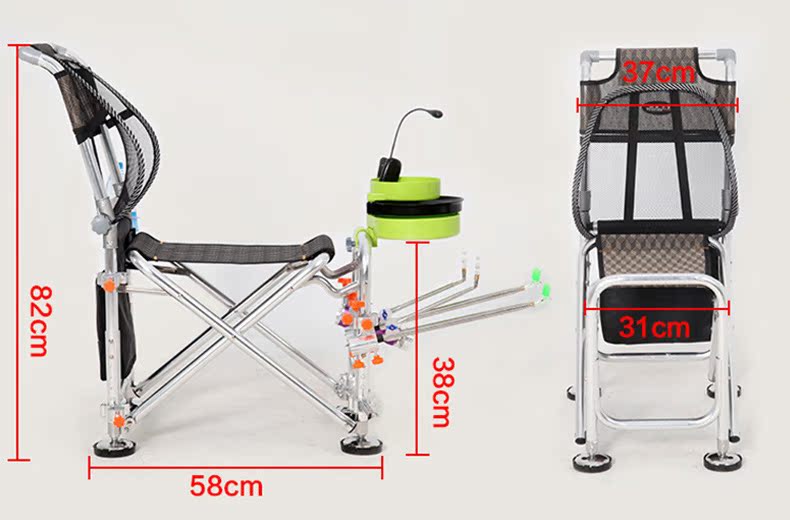 多功能折叠钓椅铝合金钓椅钓鱼椅 炮台椅台钓椅子垂钓凳子